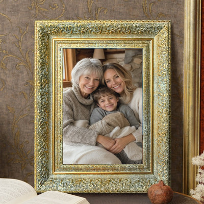 Cadre photo mural doré antique 3 pièces 11 po x 14 po avec cadre PS