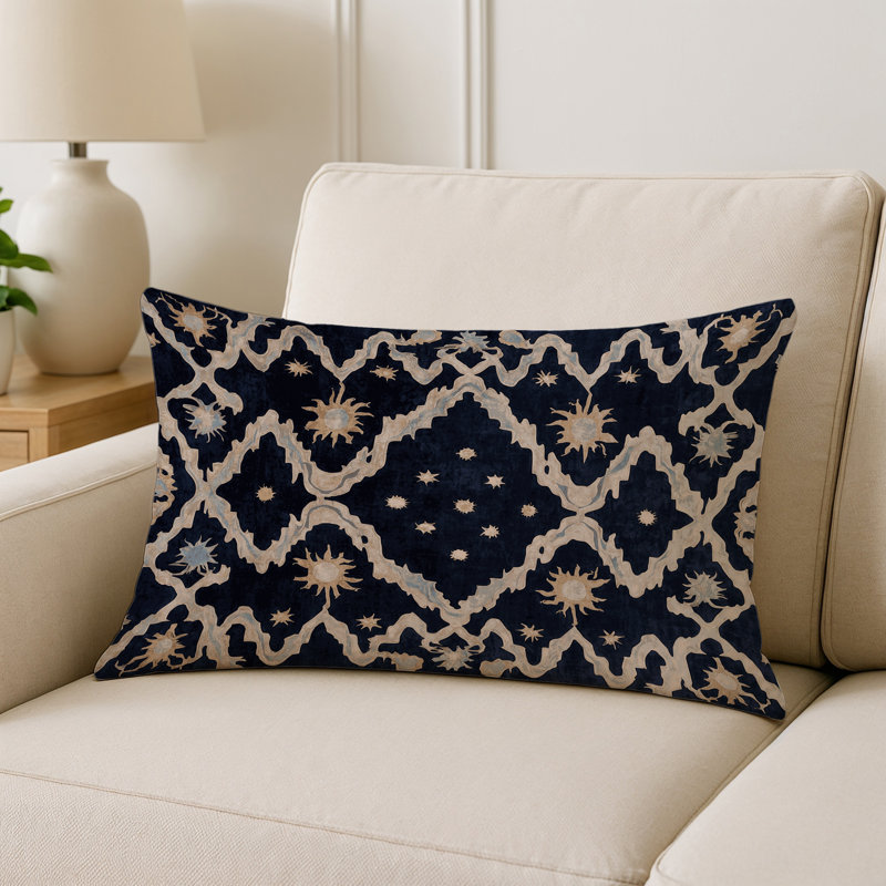 Coussin décoratif intérieur et extérieur Modern, Gris géométrique 8, Rectangle H 18 po x l 25 po