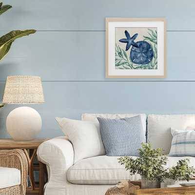«Tampico Starfish & Sand Dollar», reproduction sous verre encadrée, design par Paul Brent