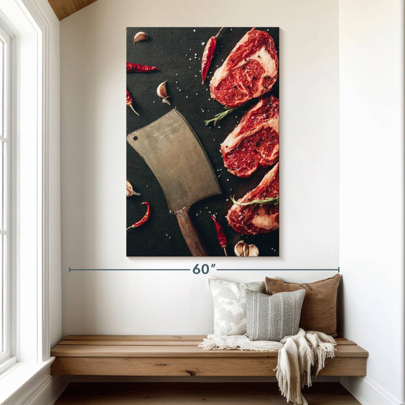 Yarlin Spiced Raw Steak, 51" H x 34" W