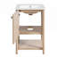 Meuble-lavabo élégant de style français avec lavabo en céramique, porte à fermeture douce et conception compacte pour les petits espaces