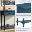 Console traditionnelle Daisy avec 2 tiroirs et une tablette du bas, en pin massif (bleu marine foncé)-1402293362-1402293365-1402293367