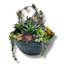 Grand vase circulaire noir en bois