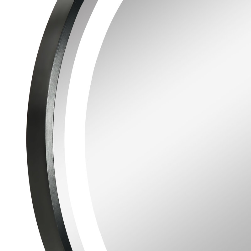 Miroir de salle de bain kleankin, H 27,6 po x l 27,6 po