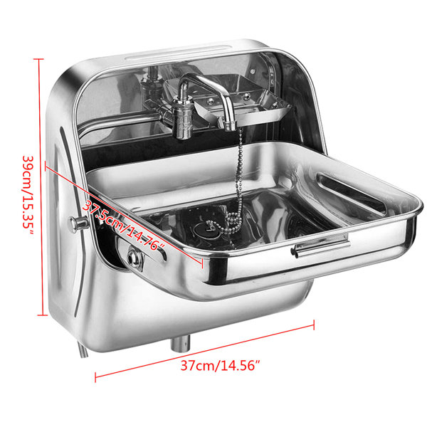 SUNYOU 14.56'' L Drop-In Stainless Steel Kitchen Sink