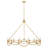 Leona Twelve-Light Hand-Leafed Round Chandelier