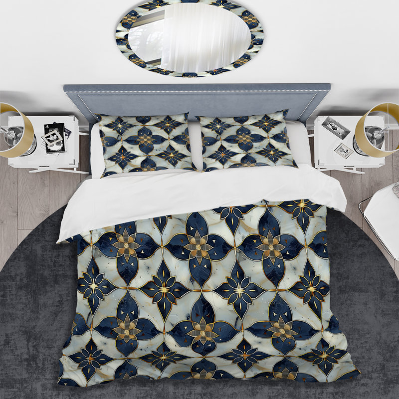 Ensemble de housse de couette Modern, Housse de couette simple et deux taies décorative