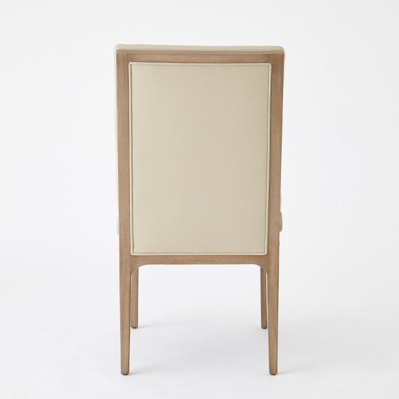Leather Dining Chair, Beige/Taupe