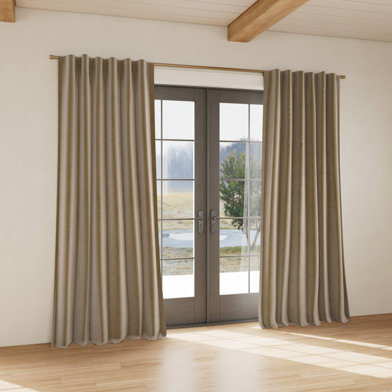 Velvet Room Darkening Curtain Single Panel, 50" W x 84" L