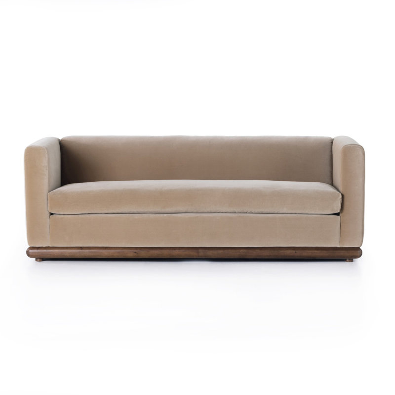 Jianna 83" Upholstered Sofa, Surrey Taupe Velvet
