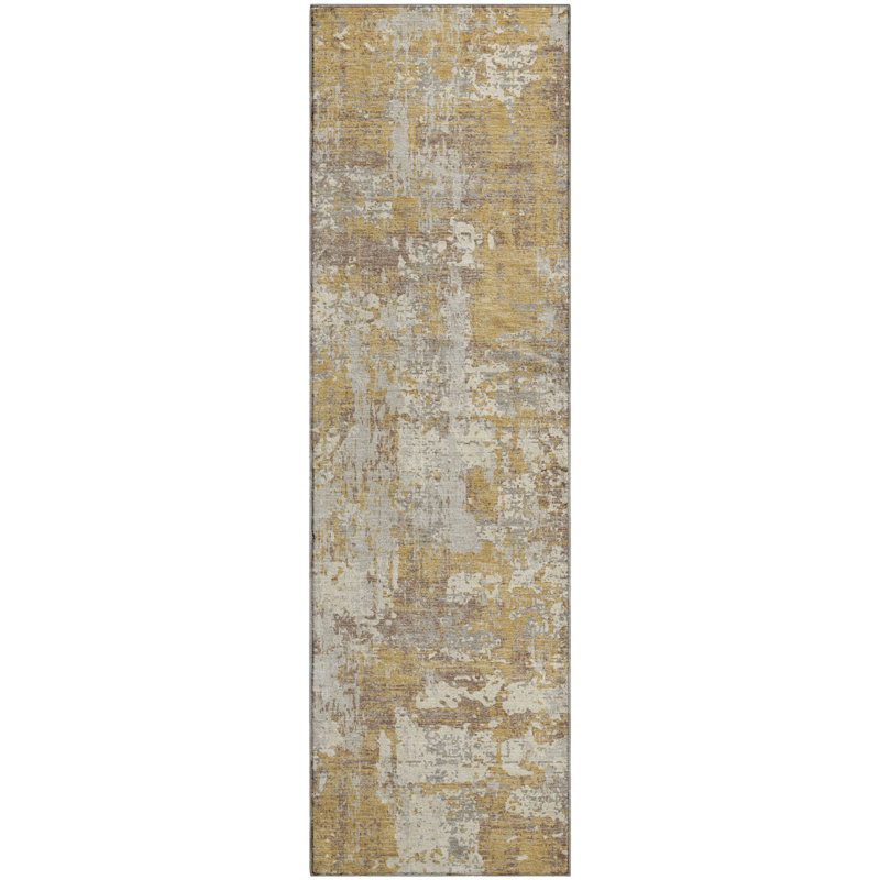Premium Machine Washable Mayfield AMF1008 Abstract Rug, Runner 2'3" x 7'6"