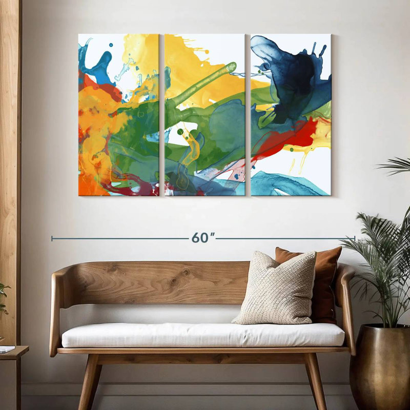 Avery Primary Abstract I, 32" H x 50" W