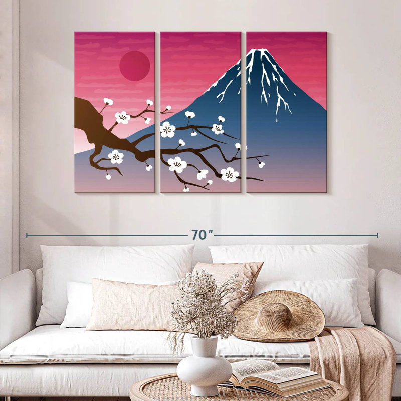 Alvord, Mont Fuji et Sakura, H 32 po x l 50 po