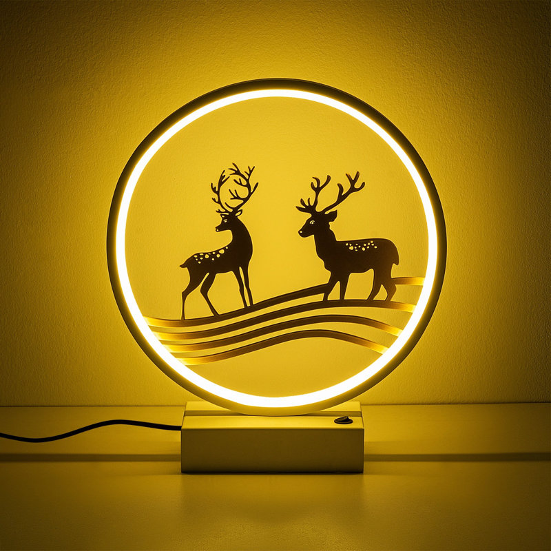 Lampe de table, Or blanc