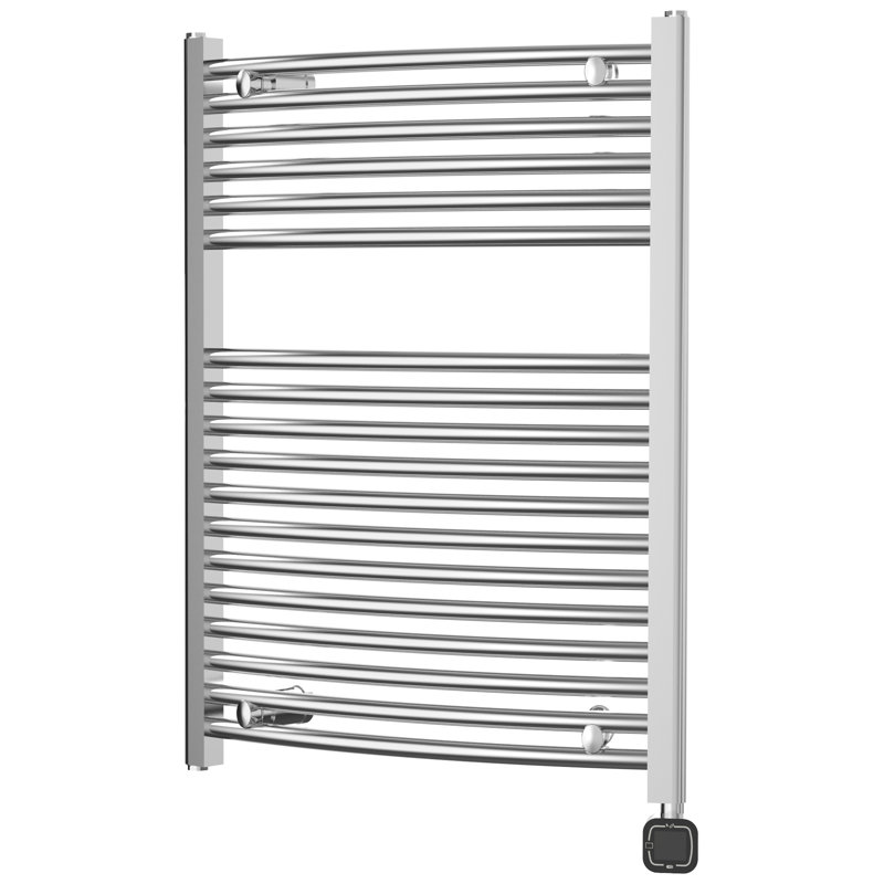 Curved Towel Rail Towel Warmer, 31.5" H x 23.62" W x 2.75" D, Chrome