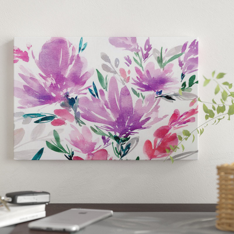 «Purplici» par Isabelle Z - impression sur toile tendue, H 12 po x l 18 po x P 1,5 po, Toile tendue