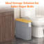 Rangement pour papier hygiénique, panier à papier hygiénique en bambou avec couvercle et poignée, support de papier hygiénique autoportant, accessoires de rangement pour armoire de salle de bain-1076350923-1076350926