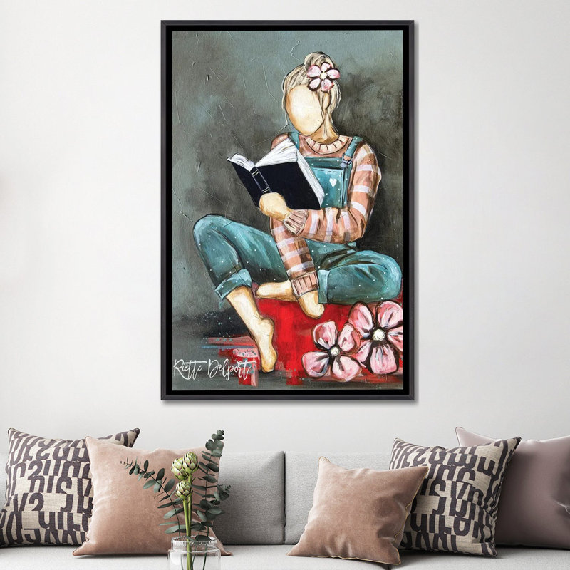 «I Have A Purpose», reproduction d'art sur toile encadrée, Noir patiné, Impression sur toile flottante sans passe-partout