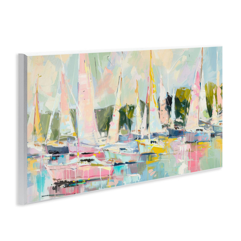 Plaque murale Pastel Sails avec peinture moderne, design by Creative Studio