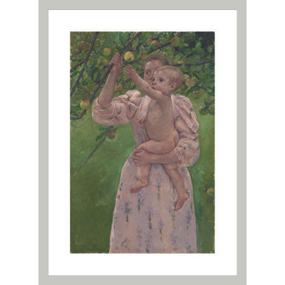 «Child cueillant un fruit» par Mary Cassatt, impression giclée encadrée