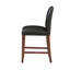 Siège confortable en similicuir brun avec tabouret de comptoir à ressorts
