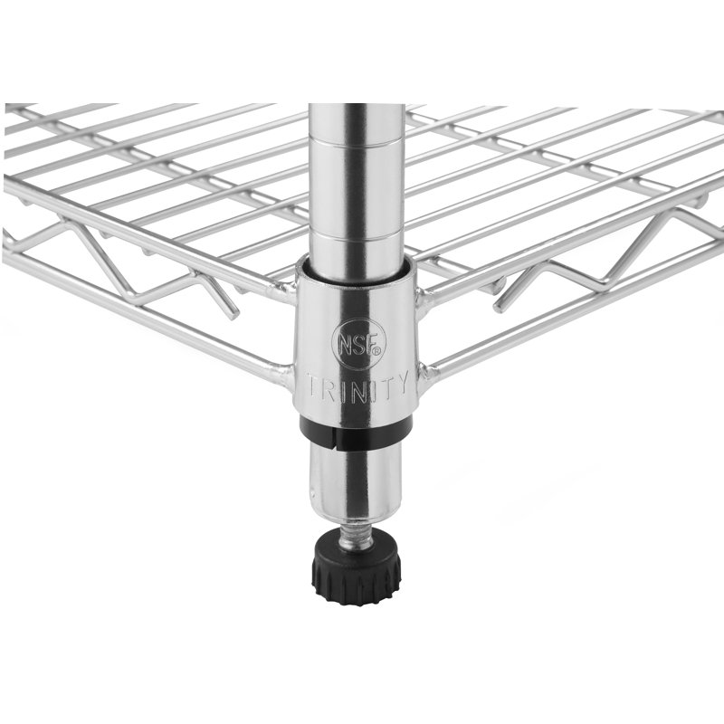 TRINITY EcoStorage Chrome 5-Tier Steel Wire Shelving Unit (48 in. W x 72 in. H x 18 in. D)
