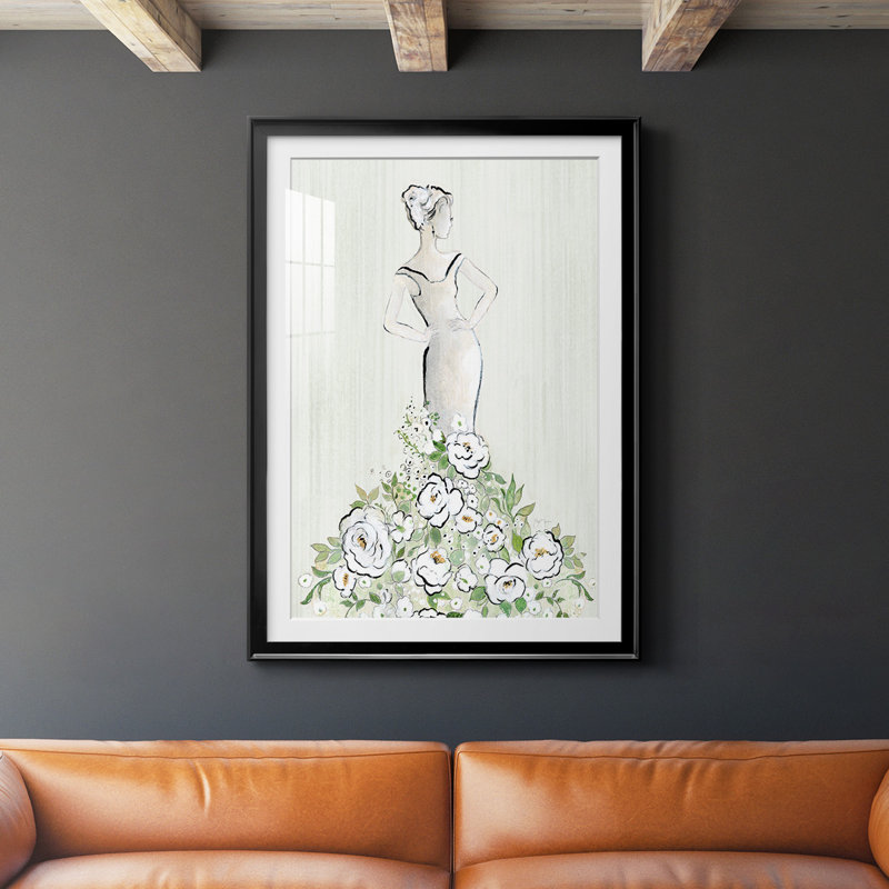 Reproduction encadrée de mode Fashion Figurative Premium - prête à être accrochée, H 24,5 po x l 18,5 po, Noir