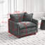 Canapé Cloud, siège simple, canapé modulaire moderne pour le salon, coussin double couche confortable, tissu chenille respirant, canapé modulaire