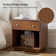 Hargis 24.25"H Modern Fully Assembled Flute Solid Wood Nightstand with Hidden Compartment and Built-In Outlet(Set of 2)