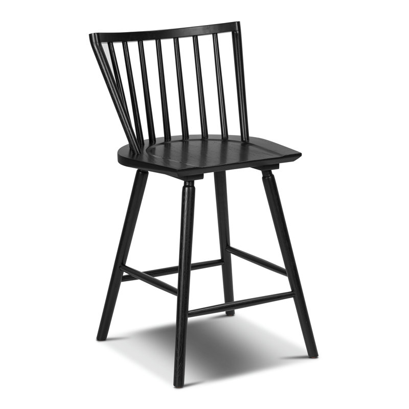 Talia 24" Solid Wood Counter Stool In Black