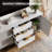 59" Fluted Sideboard Buffet Cabinet With 2 Doors And 3 Drawers, Large Modern Mid Century Buffet Table Coffee Bar Wine Bar Storage Cabinet With Adjustable Shelves For Dining Room-489362898
