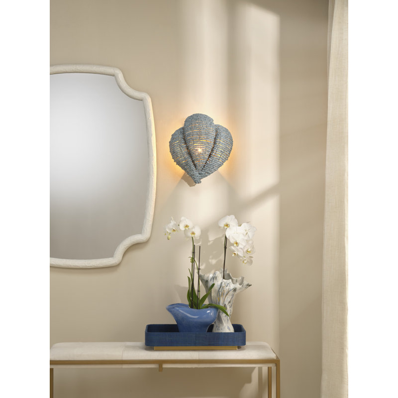 Applique murale en bois 1 lumière Anguilla, Bleu
