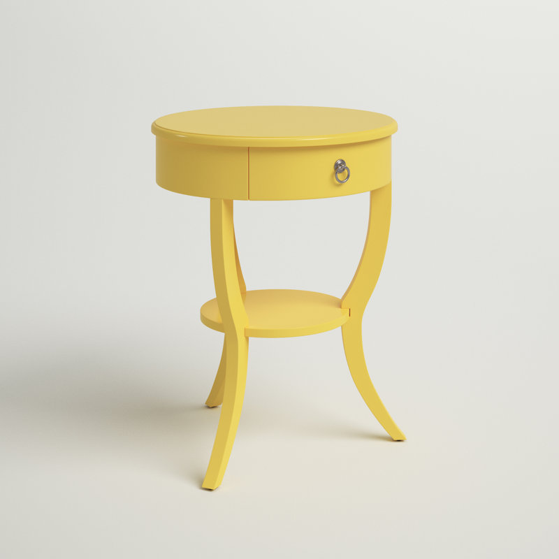 Beekman End Table with Storage, Yellow