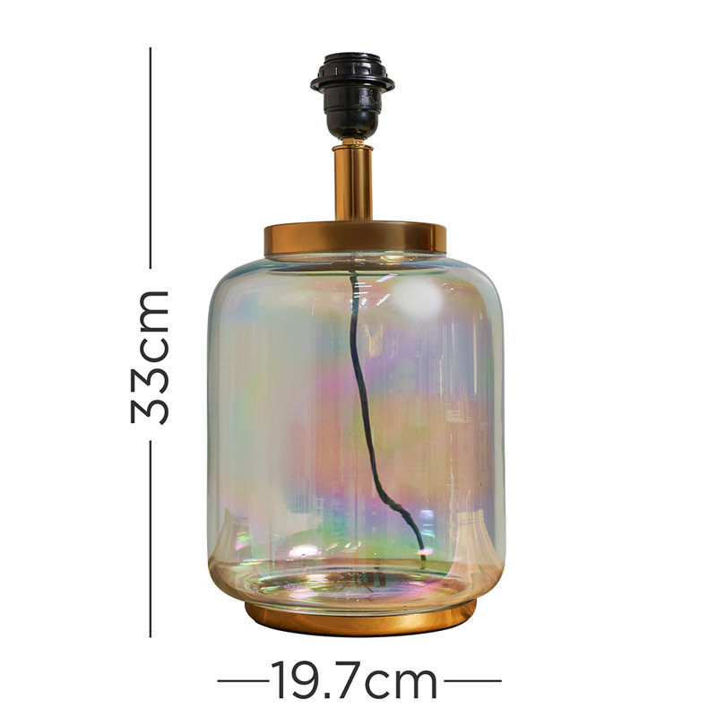 Neven 33Cm Clear/Gold Table Lamp Base