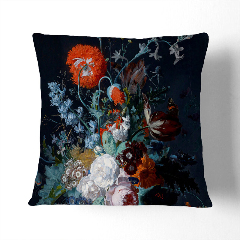 Still Life With Flowers Vol.1 Floral Square Throw Cushion, 40cm H x 40cm W x 15cm D