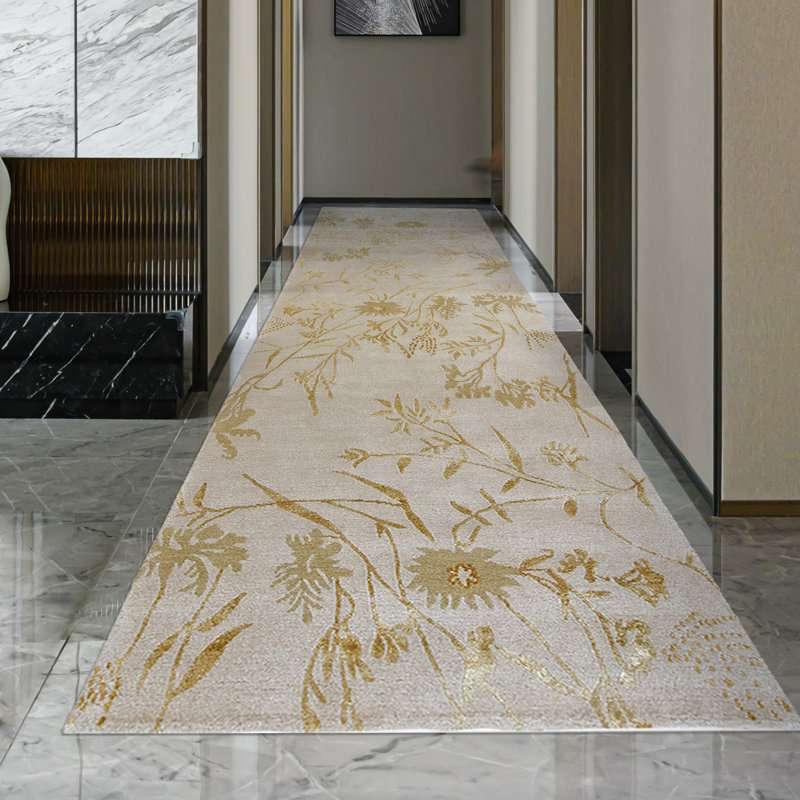 Floral Area Rug, Runner 3' x 10'