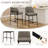 Upholstered Bar & Counter Stool with Metal Frame-1059648290