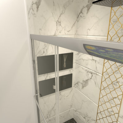 Portes de douche: double coulissement avec collision, poignée en acier inoxydable 304, verre trempé Nano Clean, film anti-explosion, glissement en douceur, concept de stratégie de fuite fantastique