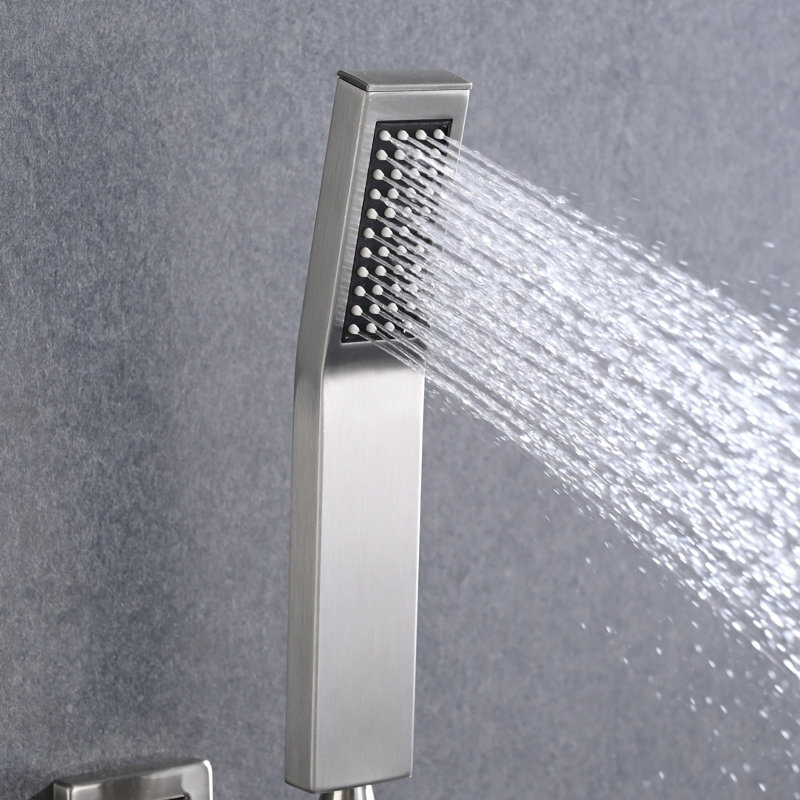 Système de douche de plafond avec douchette 16 po