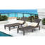 2 chaises longues d'extérieur American Design, brun foncé, 5 positions réglables, résine de polypropylène imperméable, courbées ergonomiques et faciles à déplacer pour les chaises longues de plage et de bord de mer brunes de 2, niveau-763405750