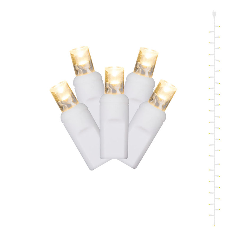 Rideau lumineux de Noël à DEL, H 2 po x l 1 po x P 300 po, Blanc chaud