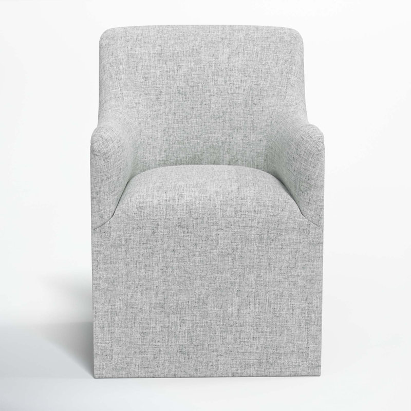 Priya Dining Chair In Zuma Pumice, Zuma Pumice Textured Linen