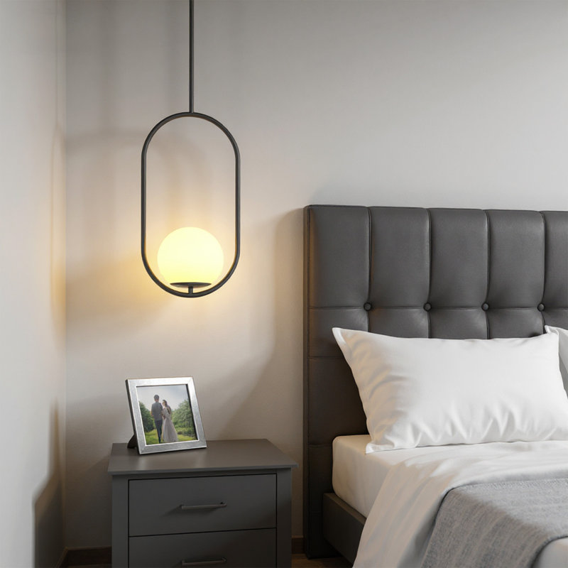 1 - Light Modern Single Pendant Lighting With Globe Shade