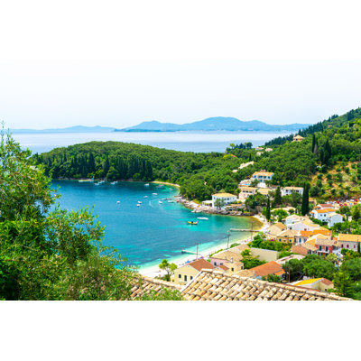 Corfu Island In Greece by Milena Pigdanowicz-Fidera - Wrapped Canvas Print