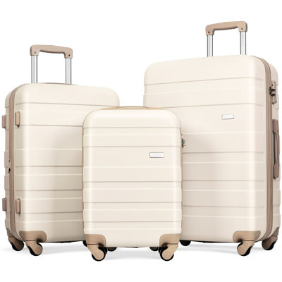 Luggage Sets New Model ABS Hardshell 3pcs Clearance Luggage Hardside Lightweight Durable Suitcase sets Spinner Wheels Suitcase with TSA Lock 20''24''28''