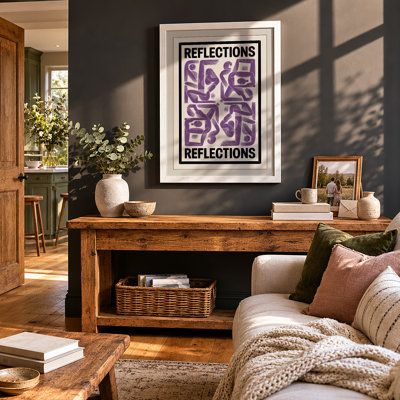 Reflections In Purple Geometric - Print