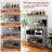  4-tier Coffee Bar Table W/adjustable Shelves S Hooks Hanging Net & Shelf Liner