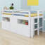 Lit mezzanine avec tiroirs, armoire et tablettes-1940507939