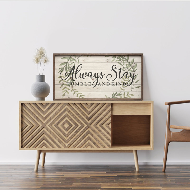 Always Always Humble And Kind Wreath - Blanc délavé, H 20 po x l 40 po