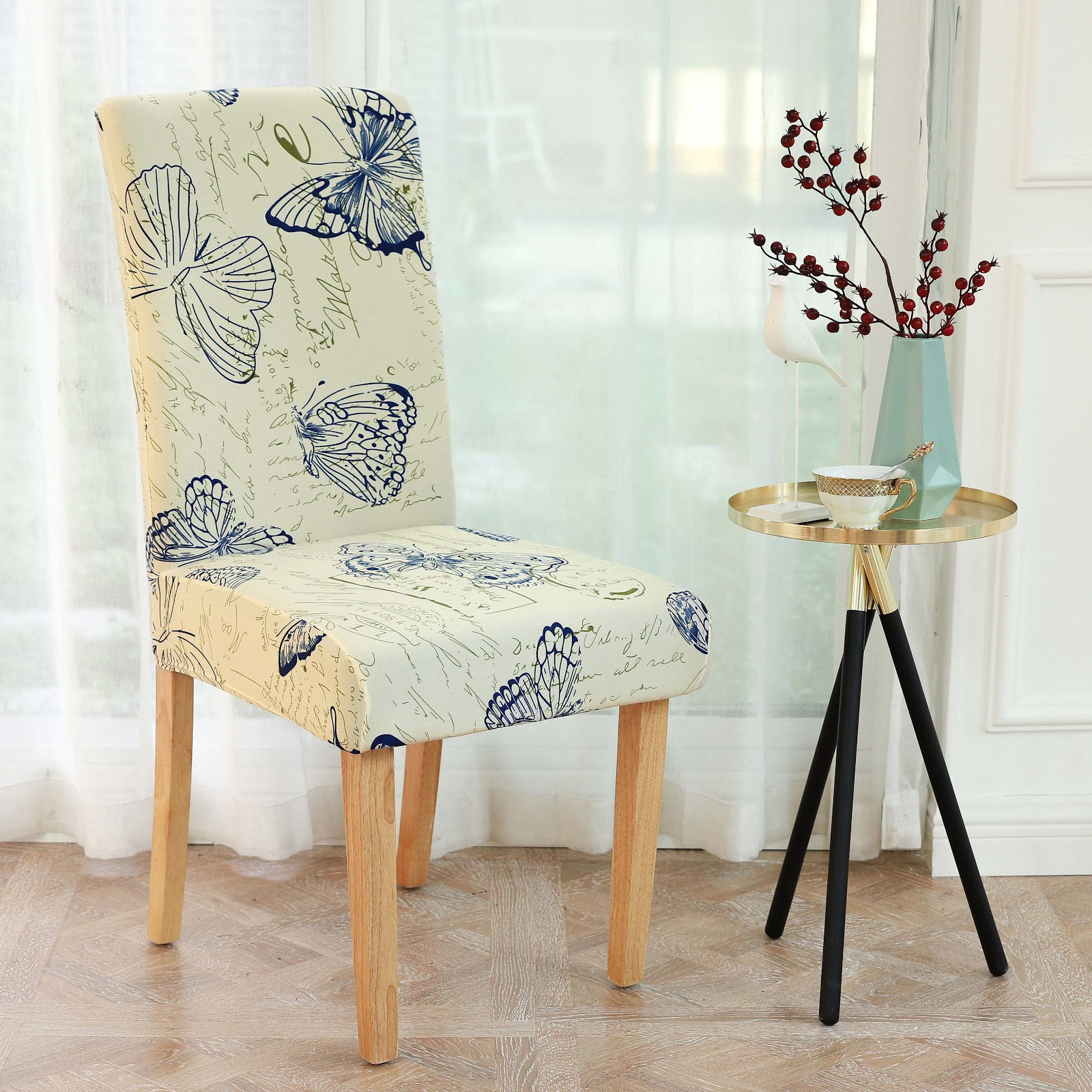 Dining chair slipcover august grove fabric new arrivals